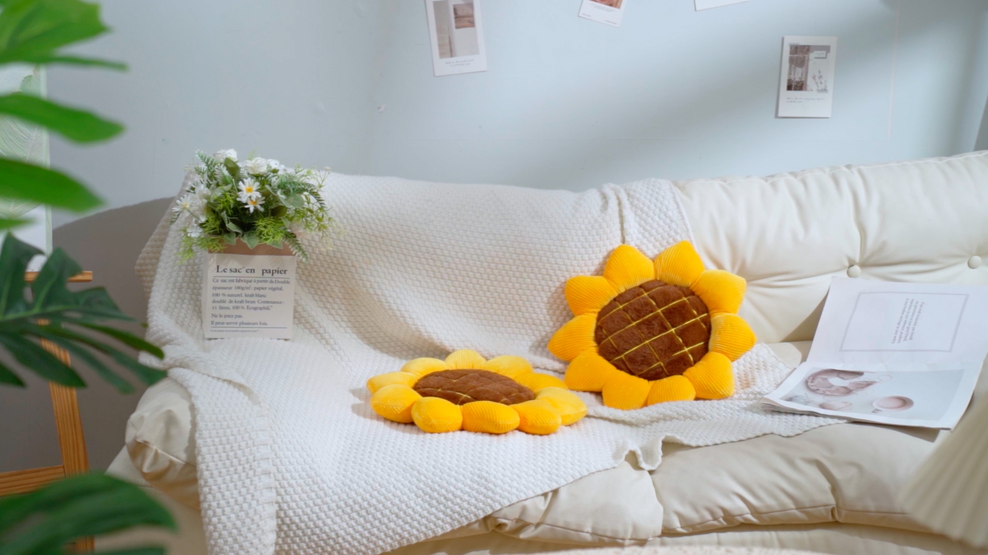 Amazon.com: Coume 2 Pieces 3D Sunflower Flower Floor Pillow